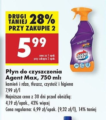 Płyn do czysczenia kamień i rdza Agent max promocja