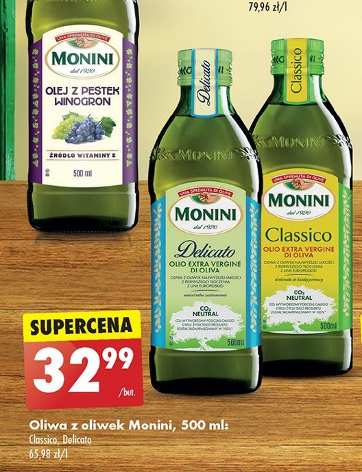 Oliwa z oliwek extra vergine Monini delicato promocja