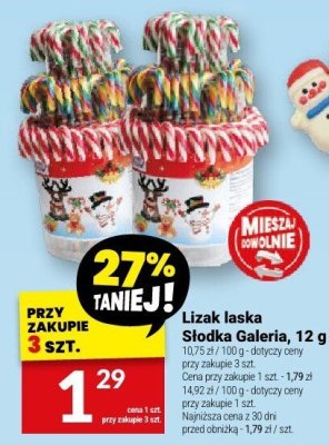 Lizak laska Słodka Galeria, 12 g promocja w Twój Market