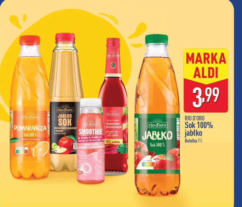 Sok jabłkowy Rio d'oro promocja w Aldi