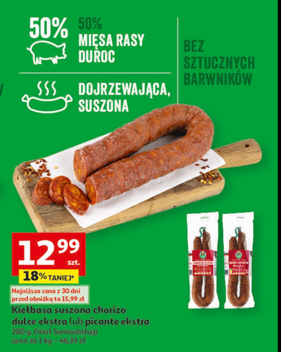 Chorizo dulce extra Auchan pewni dobrego promocja