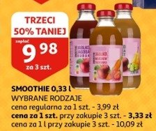 Smoothie jabłko- gruszka- agrest Auchan różnorodne (logo czerwone) promocja