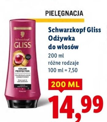 Odżywka do włosów Gliss promocja w Lidl
