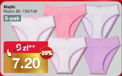 Majtki dziewczęce Rozm. 92-134/140, 5-pak promocja w Woolworth