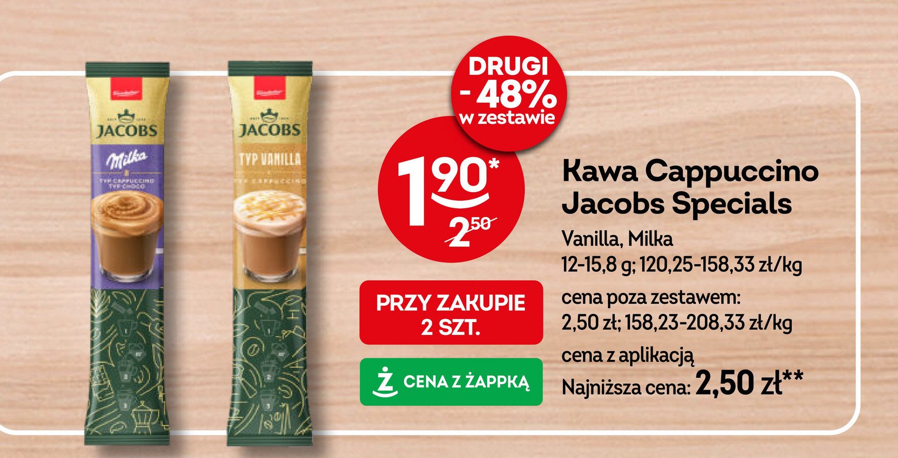 Cappuccino milka Jacobs cappuccino specials promocja w Żabka