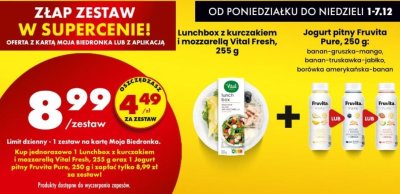 Lunchbox z kurczakiem i mozzarellą Vital Fresh 255g promocja w Biedronka