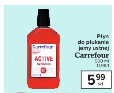 Płyn do płukania active Carrefour promocja