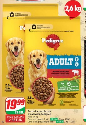 Karma dla psa adult z wo艂owin膮 Pedigree vital promocja