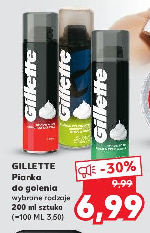 Pianka do golenia cytrynowa Gillette foam promocja