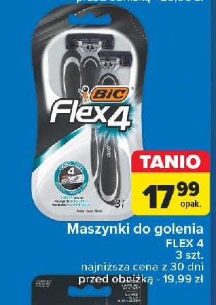 Maszynka do golenia Bic flex 4 comfort promocja w Carrefour