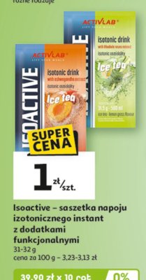 Saszetka isoactive brzoskwinia Activlab promocja