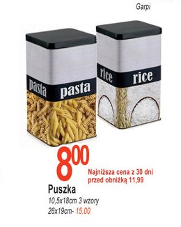 Puszka 10.5 x 18 cm promocja