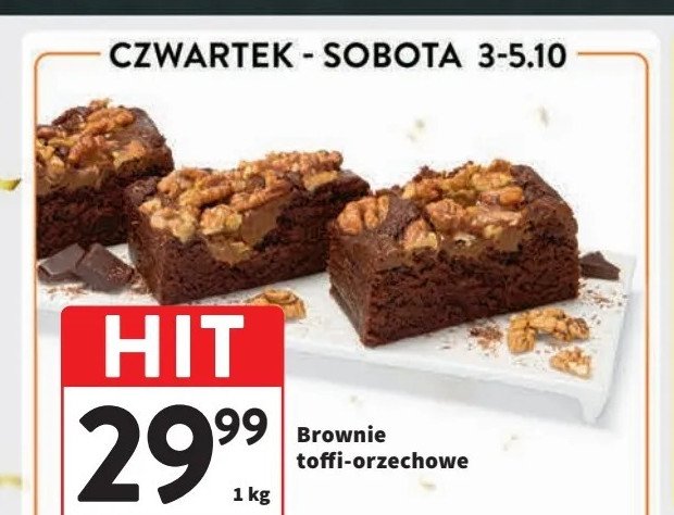 Ciasto brownie toffi-orzechowe promocja