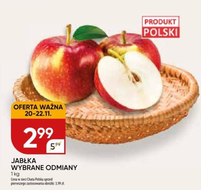 Jabłka wybrane odmiany promocja w Chata Polska