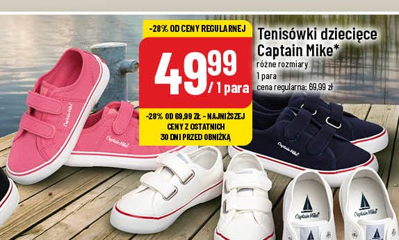 Tenisówki dziecięce 28-33 Captain mike promocja