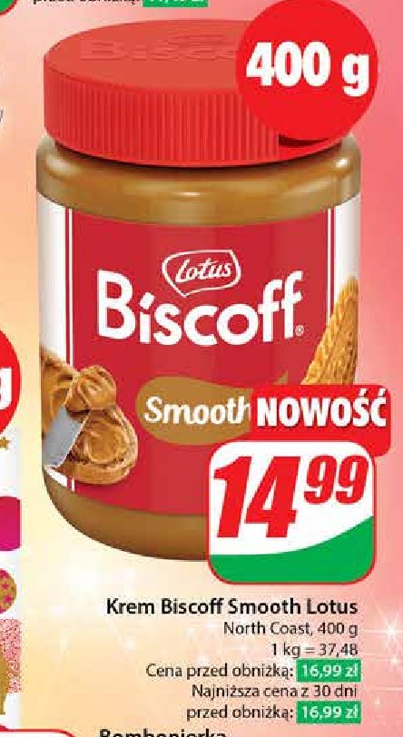 Krem smooth Lotus biscoff promocja w Dino