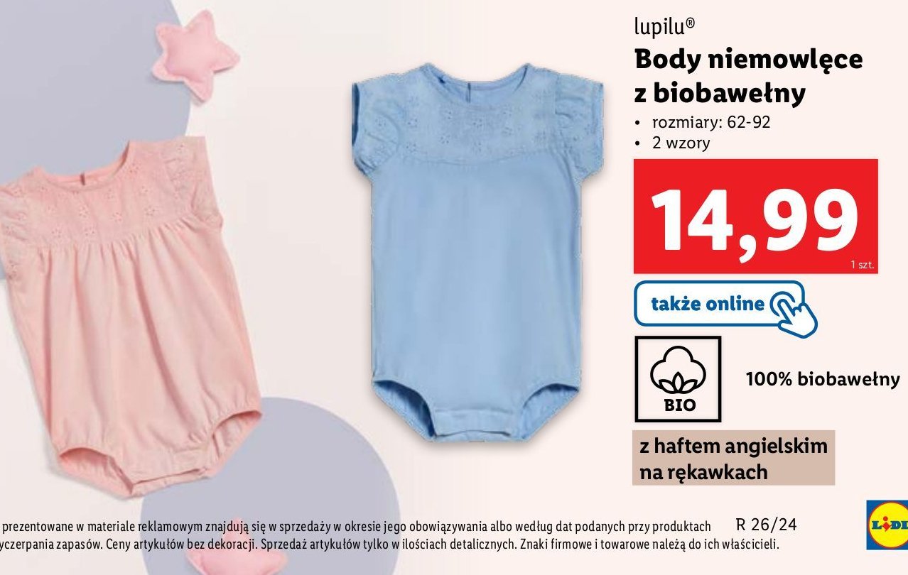 Body niemowlęce 62-92 Lupilu promocja