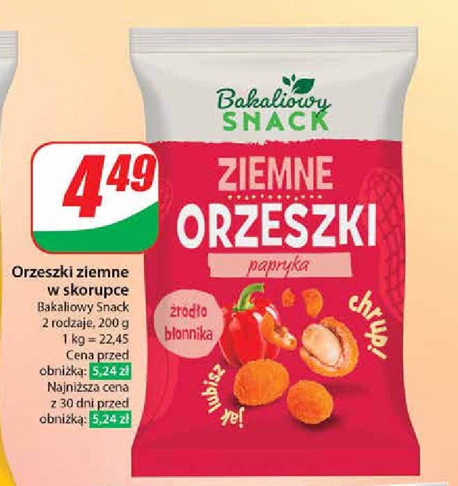 Orzeszki ziemne paprykowe Bakaliowy snack promocja