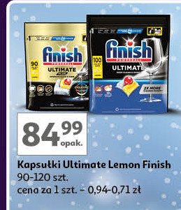 Tabletki do zmywarek lemon Finish ultimate plus promocja w Auchan