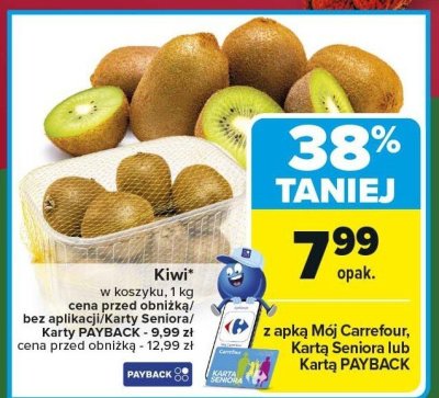 Kiwi w koszyku 1 kg promocja w Carrefour