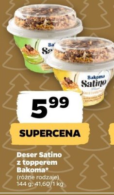 Deser Satino z topperem rodzinny Bakoma różne rodzaje promocja w Netto
