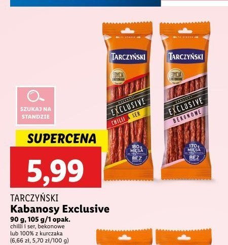 Kabanosy bekon Tarczyński exclusive promocja