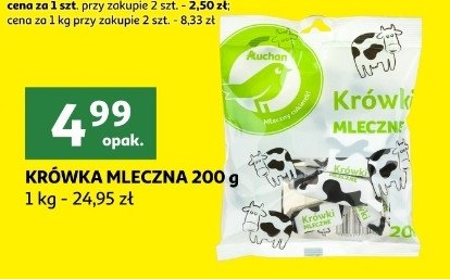 Kr贸wki mleczne Auchan na co dzie艅 (logo zielone) promocja