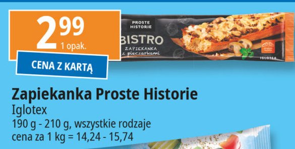 Zapiekanka z pieczarkami Iglotex proste historie bistro promocja