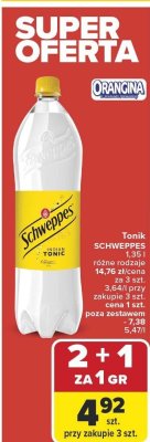 Tonik SCHWEPPES różne rodzaje 1,35 l promocja w Carrefour