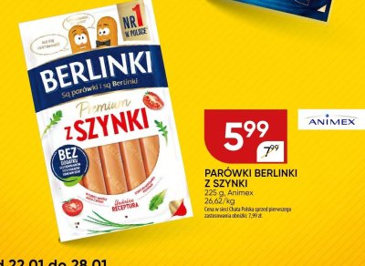 Parówki z szynki Berlinki promocja