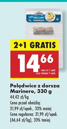 Polędwice z dorsza Marinero promocja w Biedronka