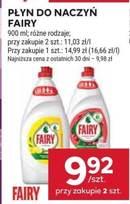 Płyn do naczyń Fairy promocja w Stokrotka