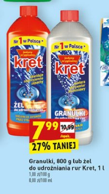 Żel do udrożniania rur Kret promocja