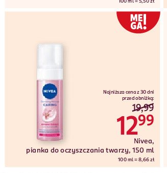 Pianka oczyszczająca Nivea rose touch promocja