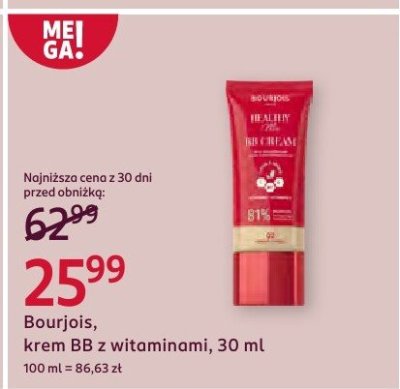 Krem BB Bourjois z witaminami, 30 ml promocja w Rossmann