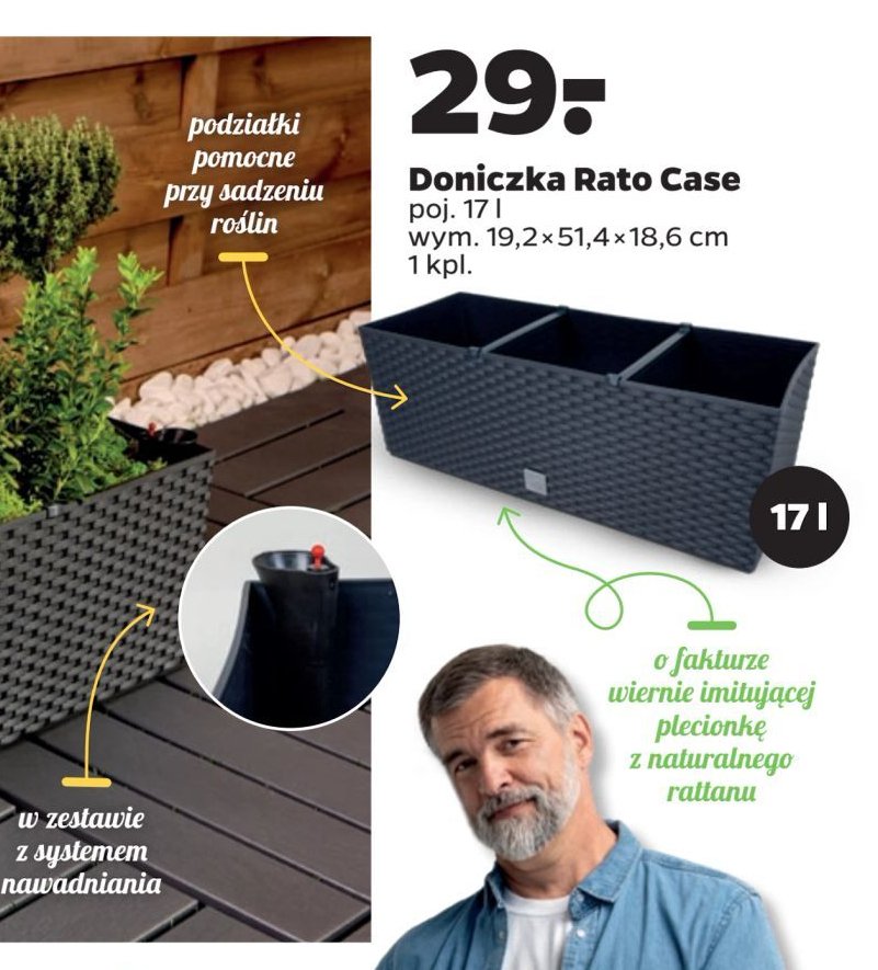 Doniczka rato case 17 l promocja
