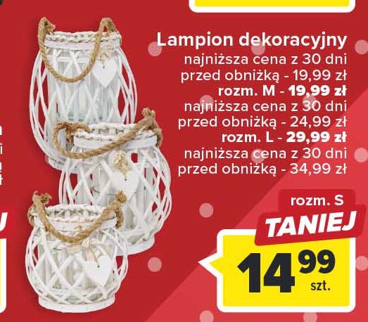 Lampion dekoracyjny rozm. s promocja