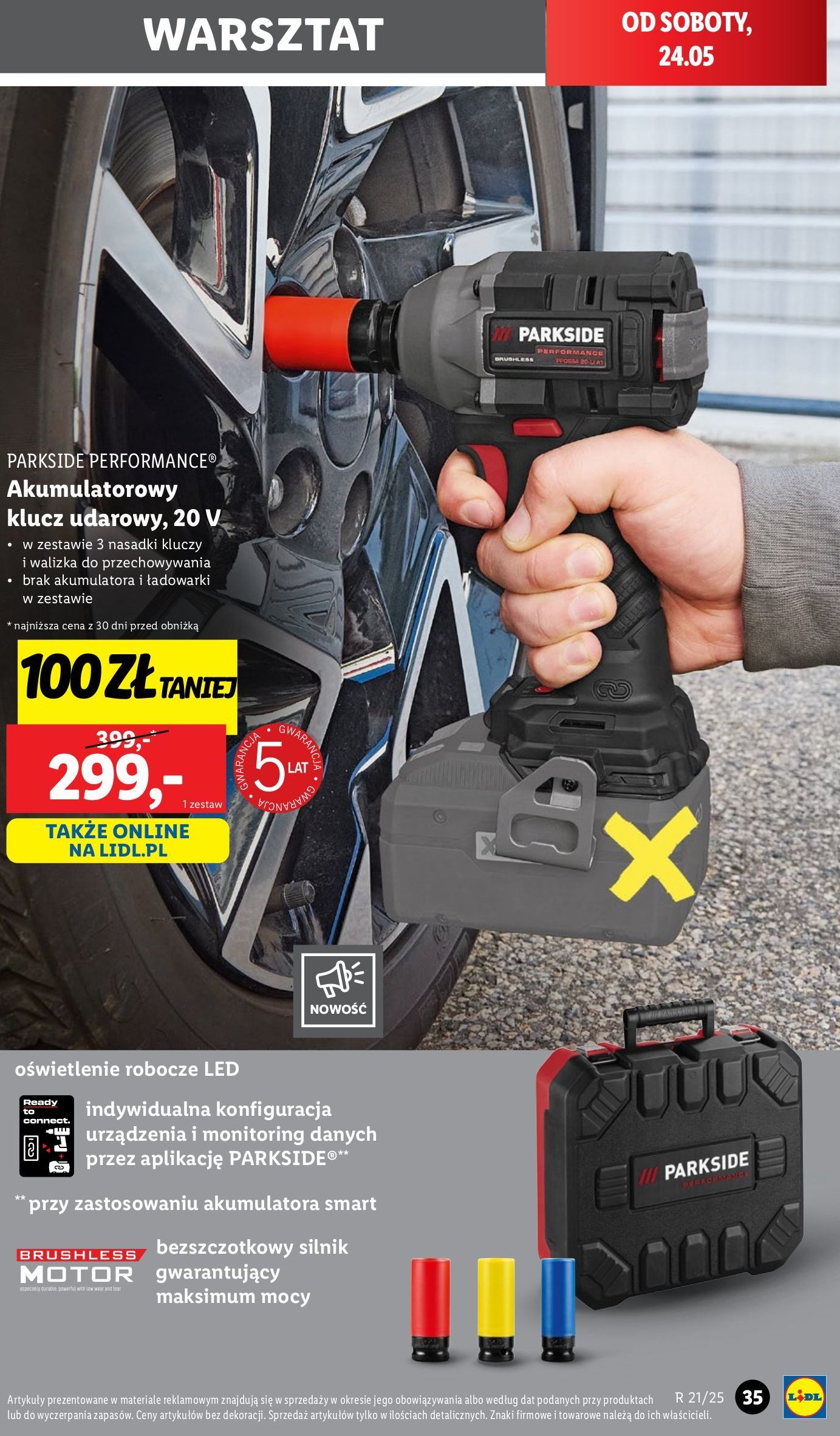 Klucz udarowy 20v Parkside promocja w Lidl