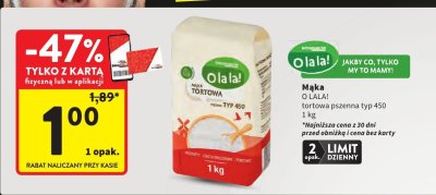 Mąka tortowa pszenna O LALA! typ 450 promocja w Intermarche