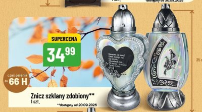 Znicz szklany zdobiony promocja w POLOmarket