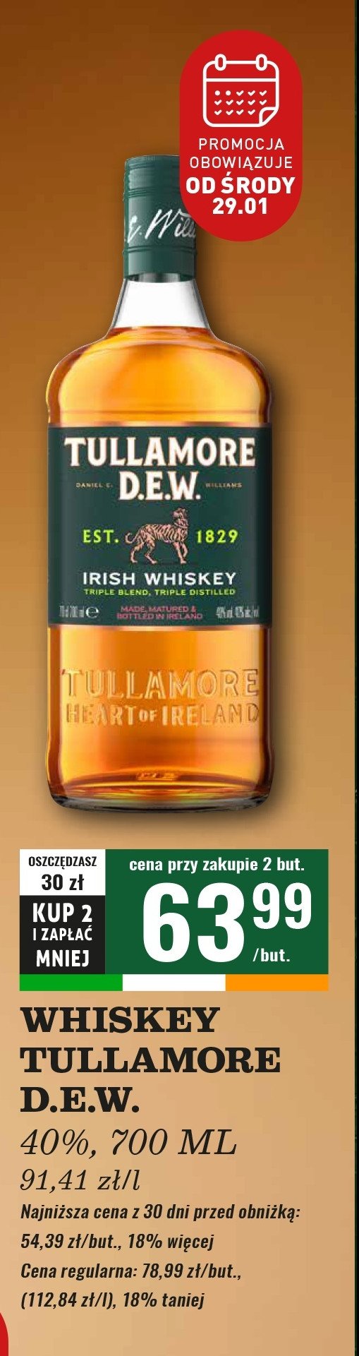 Whisky Tullamore dew honey promocja