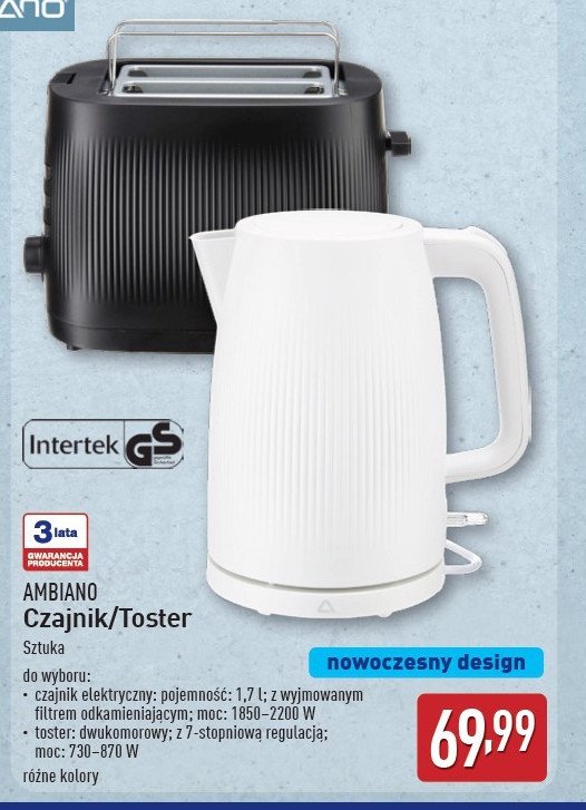 Toster AMBIANO promocja w Aldi