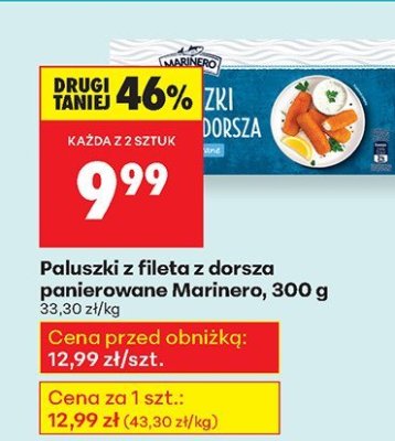 Paluszki z fileta z dorsza panierowane, 300 g promocja w Biedronka