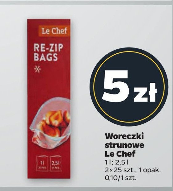 Woreczki strunowe Le chef promocja