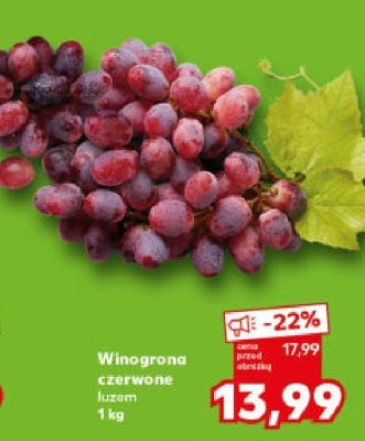 Winogrona czerwone luzem promocja w Kaufland