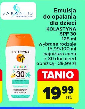 Emulsja dla dzieci spf 30 Kolastyna kids promocja