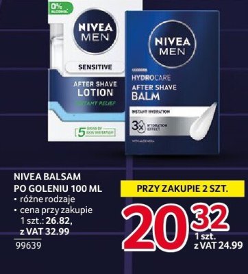 Balsam po goleniu NIVEA MEN 100 ML różne rodzaje promocja w Selgros