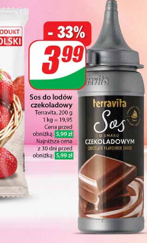 Sos do deserów czekoladowy Terravita promocja w Dino