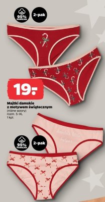 Majtki damskie z motywem świątecznym 2-pak promocja w Netto