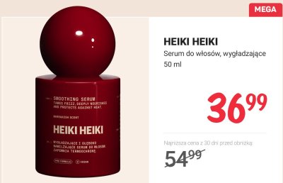 Serum do włosów HEIKI HEIKI wygładzające promocja w Rossmann
